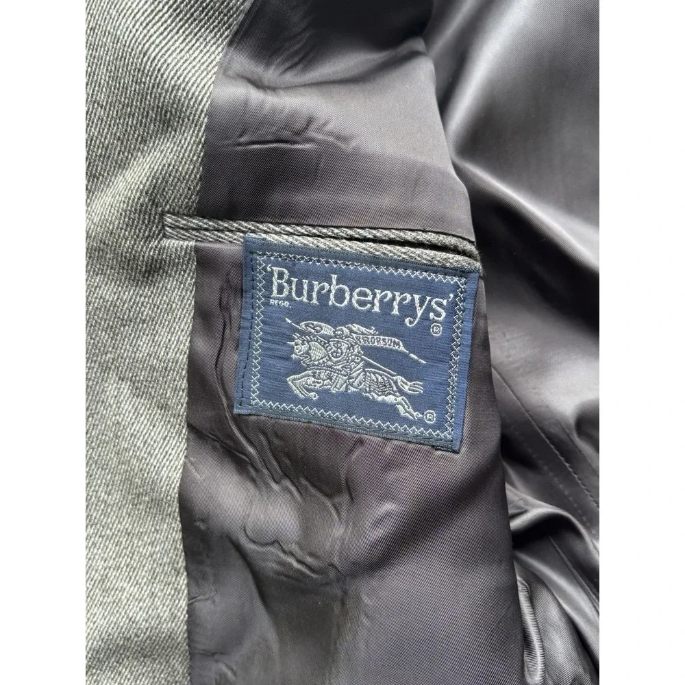 Burberry USA Men's Sports Coat Blazer 42R Wool Gray Jacket Quilted
